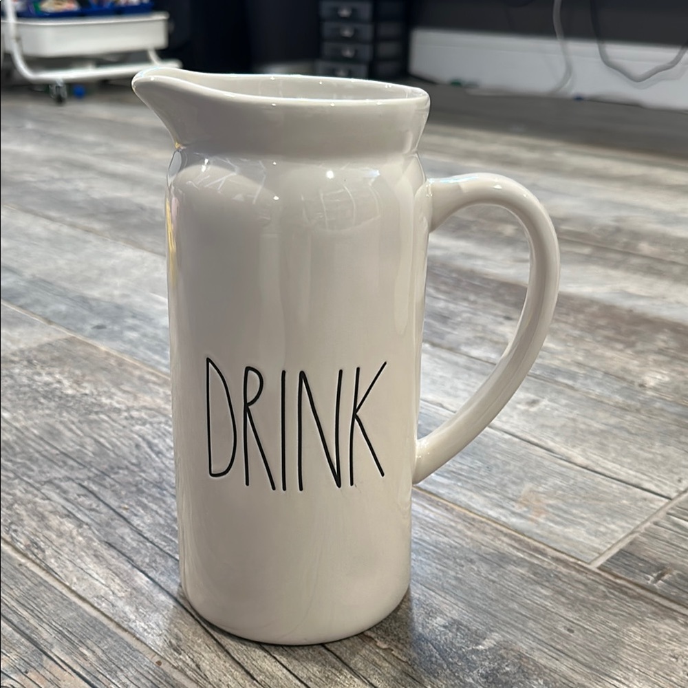 White Ceramic Drink Pitcher